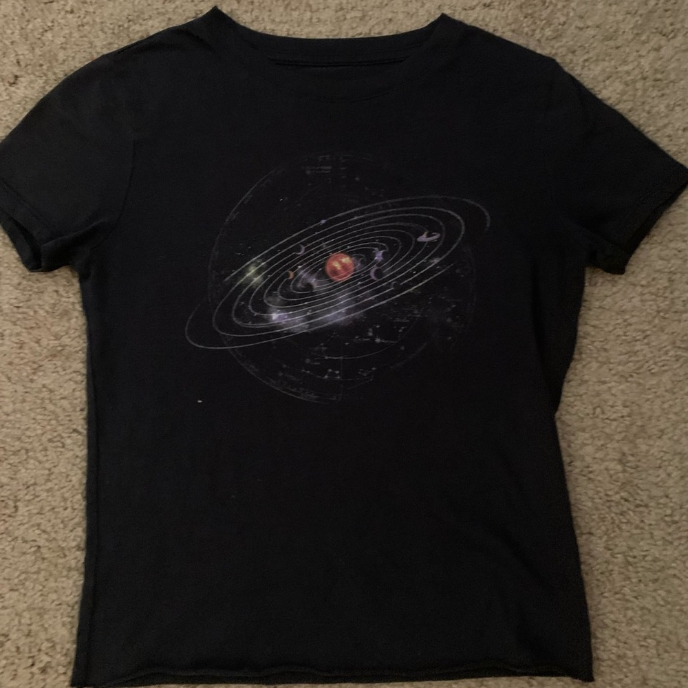 Black galaxy smaller tee shirt